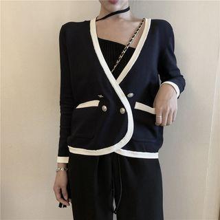 Double Breasted Cardigan Cardigan - One Size