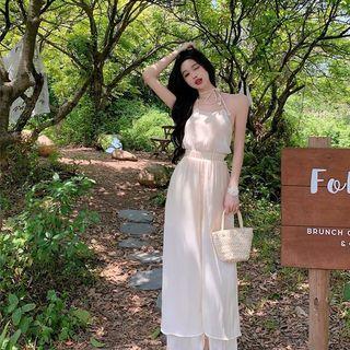 Spaghetti Strap Jumpsuit White - One Size