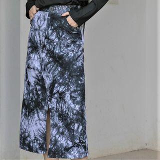 Tie-dyed Midi Pencil Skirt