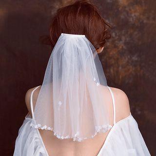 Mesh Wedding Veil White - One Size