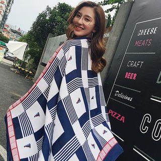 Leaf Print Sun Protection Scarf