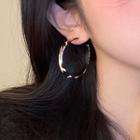 Alloy Hoop Earring 1 Pair - Black - One Size