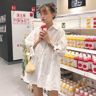 Pleated Panel Shirt White - One Size