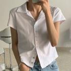Button Short-sleeve Shirt White - One Size