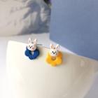 Cartoon Rabbit Flower Stud Earring
