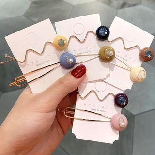 Set: Bead Hair Clip (assorted Designs)
