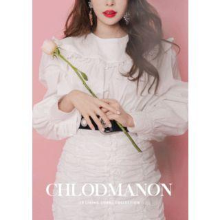 Balloon-sleeve Ruched Minidress