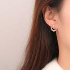 Moon & Star Rhinestone Swing Earring Bm1922 - 1 Pair - Gold - One Size