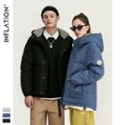Couple Embroidered Hooded Down Coat