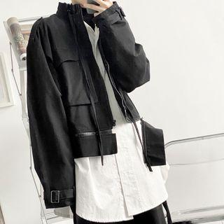 Stand-collar Zip Cropped Jacket