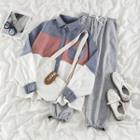 Color Block Shirt / Sweatpants