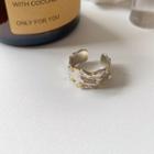 Irregular Sterling Silver Open Ring K757 - Gold - One Size