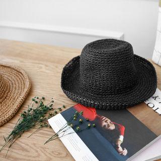 Straw Homburg Hat