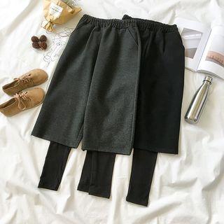 Mock Two-piece Inset Legging Pants