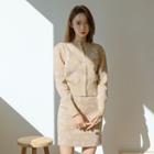 Flower Knit H-line Skirt