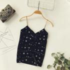 V-neck Star Camisole Top Black - One Size