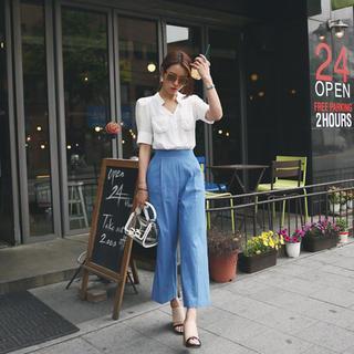 Denim Wide-leg Pants