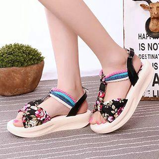Floral Print Sandals