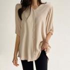 V-neck Cutaway-back Top