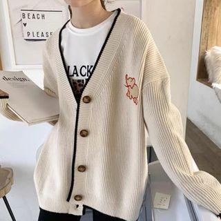 Long-sleeve Embroidered Cardigan