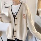 Long-sleeve Embroidered Cardigan