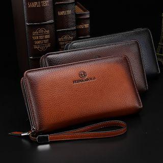Real Leather Long Wallet