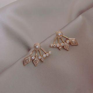 Rhinestone Swing Earring 1 Pair - As Shown In Figure - One Size