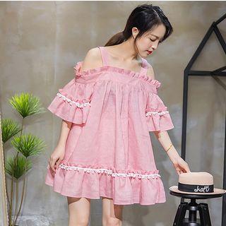 Off Shoulder Smocked Dress