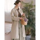 Single-breasted Flap-pocket Jacket Beige - One Size