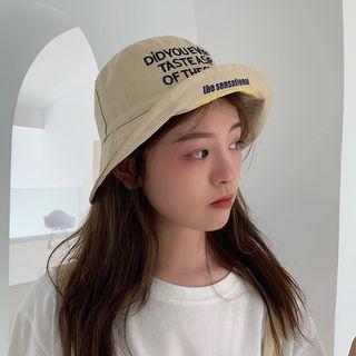 Reversible Lettering Print Bucket Hat