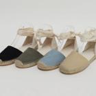 Tie-up Canvas Espadrille Flats