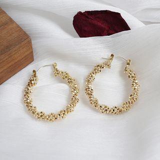 Alloy Hoop Earring 1 Pair - One Size