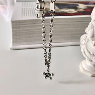 925 Sterling Silver Star Pendant Necklace A1743 - 925 Silver - Silver - One Size