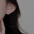 Lightening Mini Hoop Earring 1 Pair - Silver - One Size