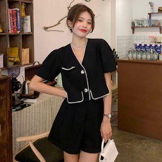 Short-sleeve Jacket / Wide-leg Shorts