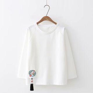Tassel Detail Long-sleeve T-shirt