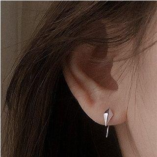 925 Sterling Silver Geometric Earring 1 Pairs - 925 Silver - Hook Earring - Silver - One Size