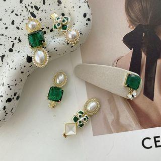 Faux Pearl Faux Gemstone Hair Clip (various Designs)