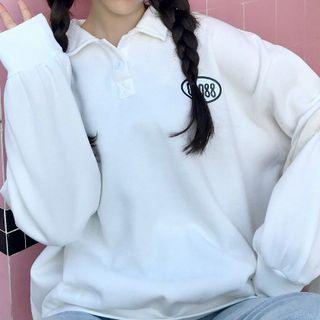 Fleece-lined Long-sleeve Polo Shirt