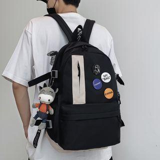 Contrast Panel Backpack / Charm / Set
