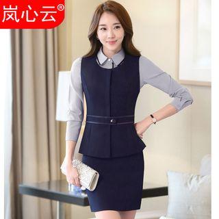 Plain Vest / Blazer / Dress Shirt / Set: Vest + Dress Pants / Skirt