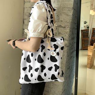 Cow Print Tote Bag Black & White - One Size