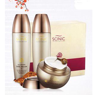 Scinic - Red Ginseng Snail Set : Skin 150ml + Emulsion 150ml + Cream 50ml