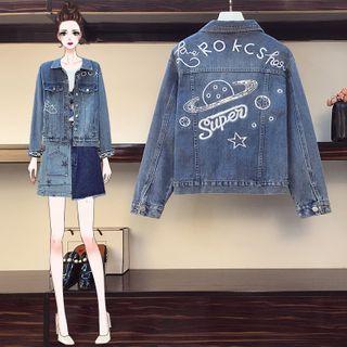 Sequined Embroidered Denim Jacket