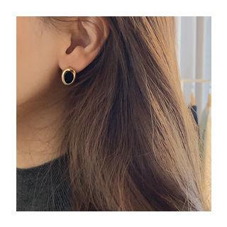 Framed Oval Ear Studs