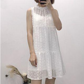 Set: Plain Slipdress + Cutout Sleeveless Dress