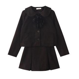 Set: Button-up Jacket + A-line Skirt