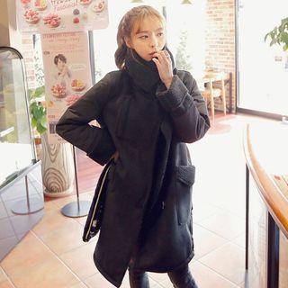 Faux Shearling Long Coat