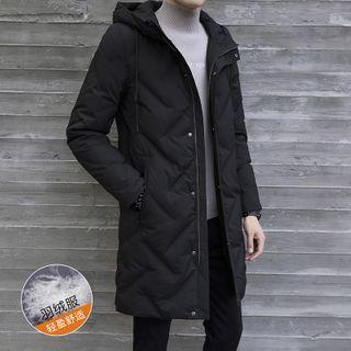 Quilted Hooded Long Coat