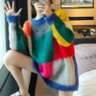 Color Block Sweater Multcolour - One Size
